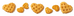 an image divider of heart-shaped cookies